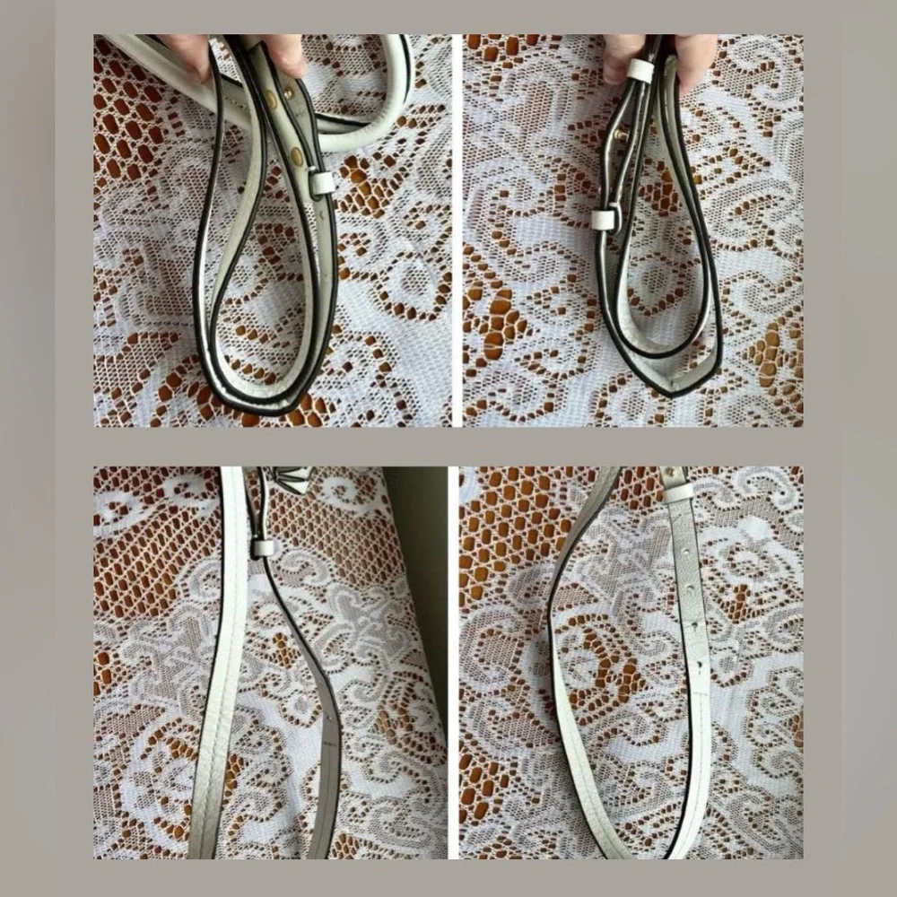 Michael Kors white pebbled leather (EUC) accordion tote- purse - Picture 15 of 17